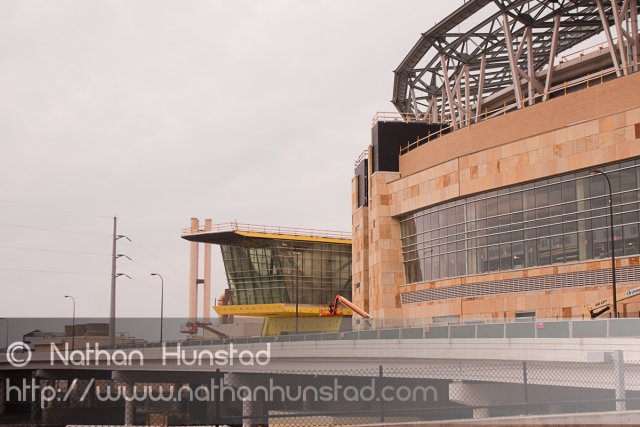 Construction on Target Field, the new Twins stadium, in downtown Minneapolis.